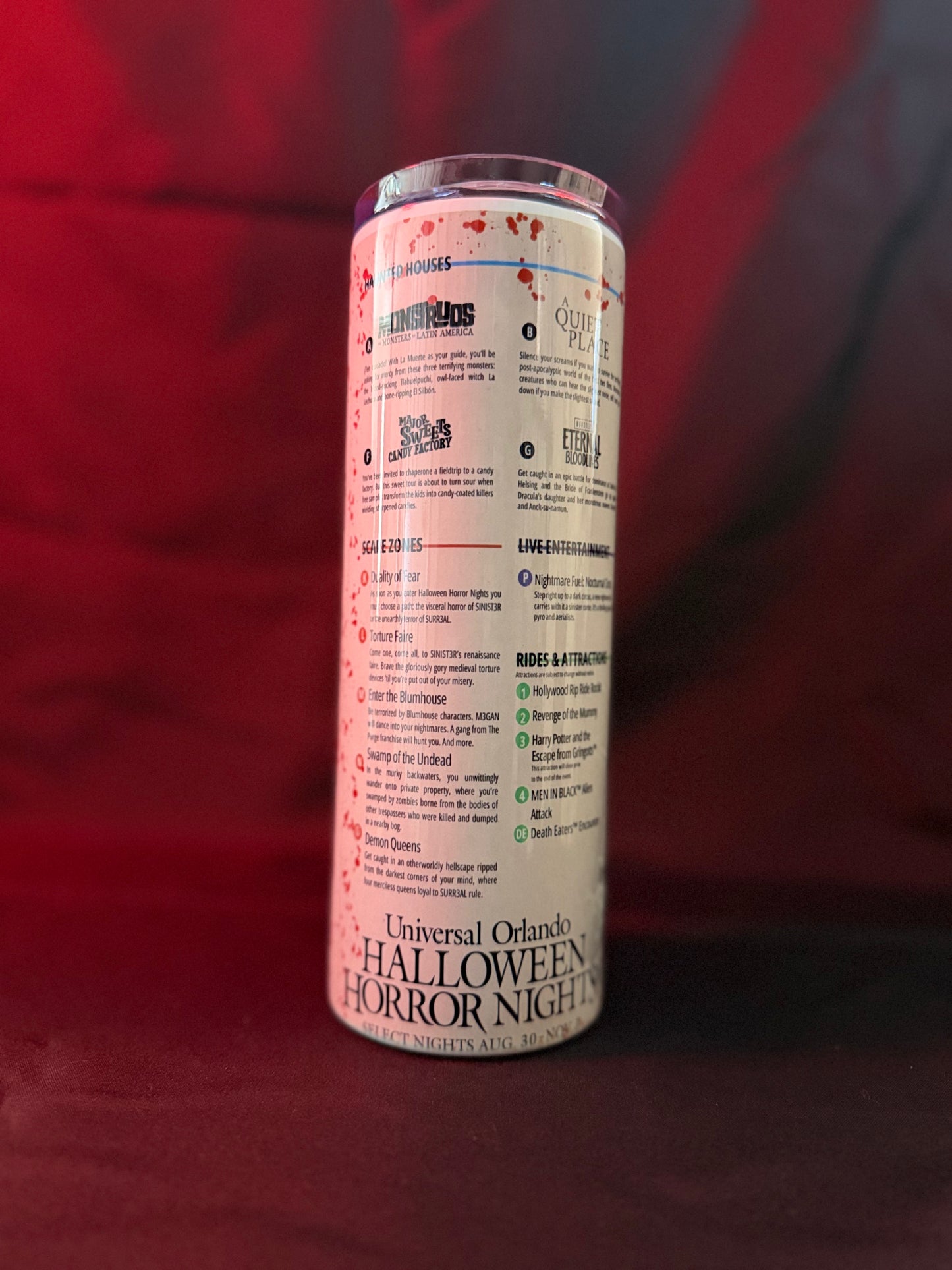 HHN Orlando Map Sublimated Tumbler
