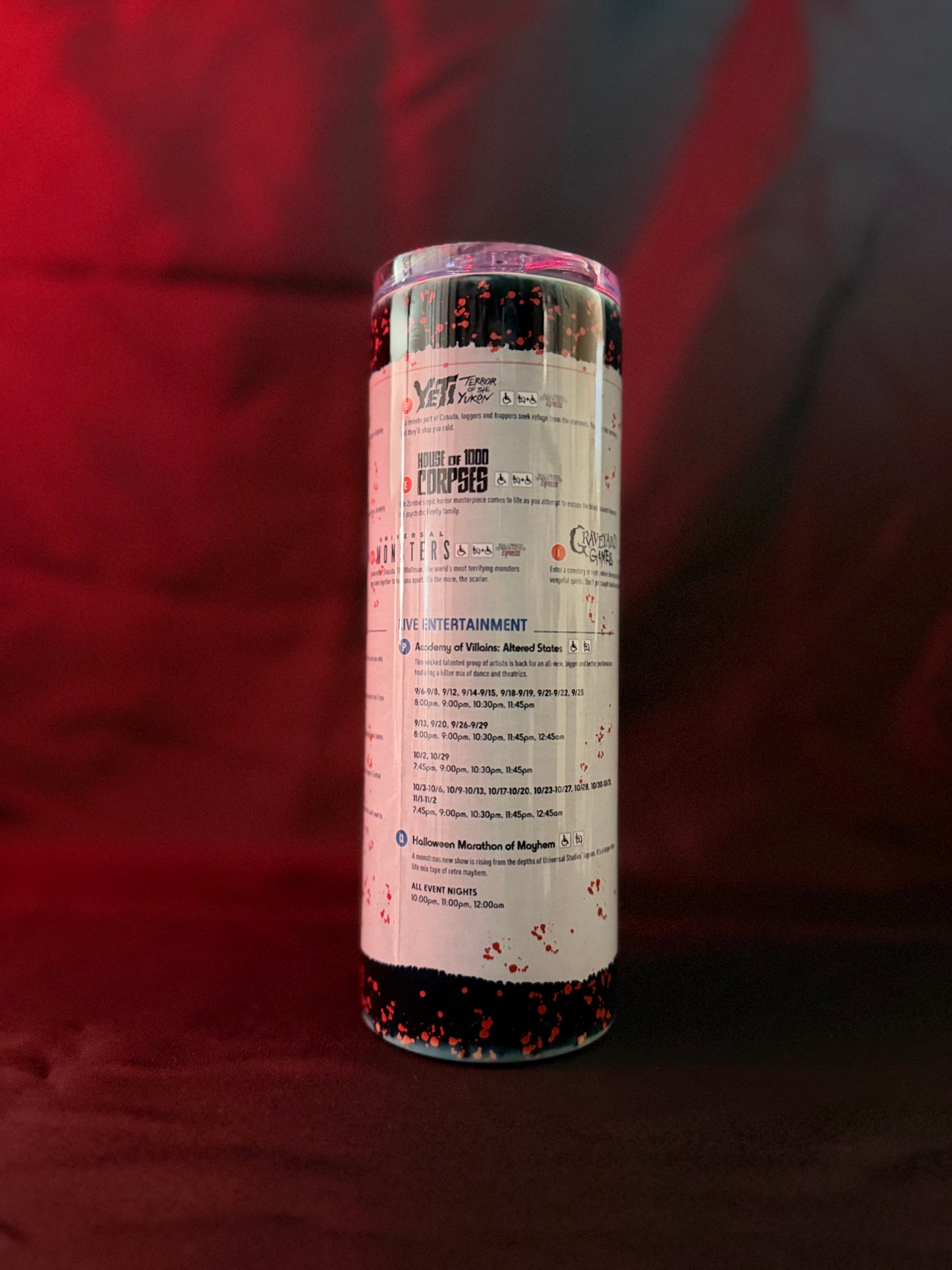 HHN Orlando Map Sublimated Tumbler