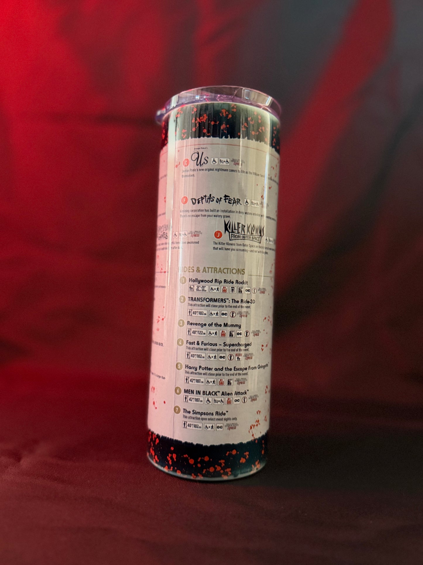 HHN Orlando Map Sublimated Tumbler