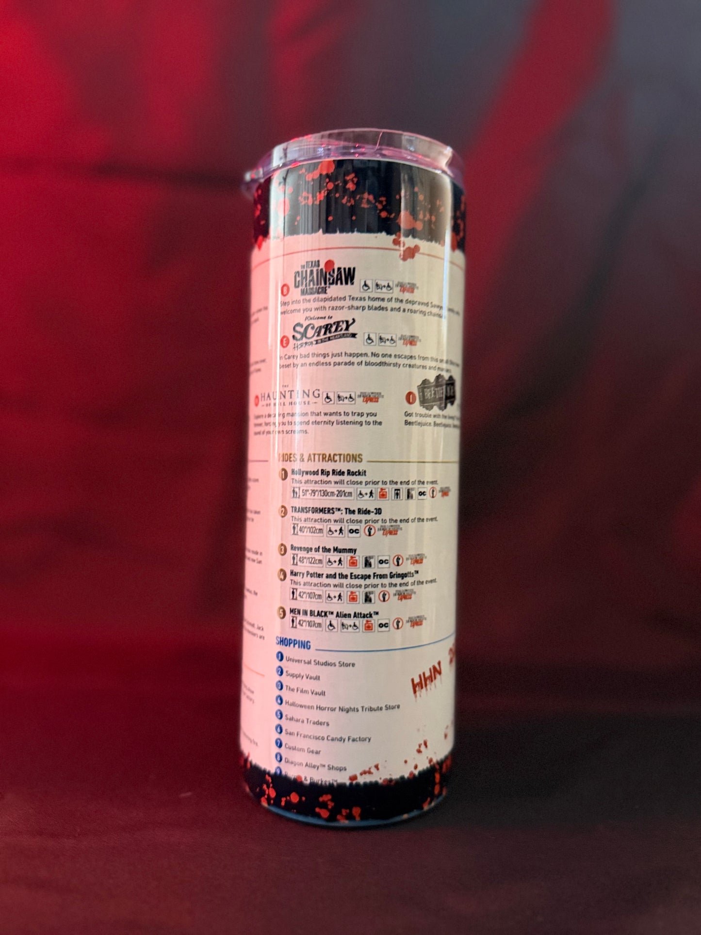 HHN Orlando Map Sublimated Tumbler