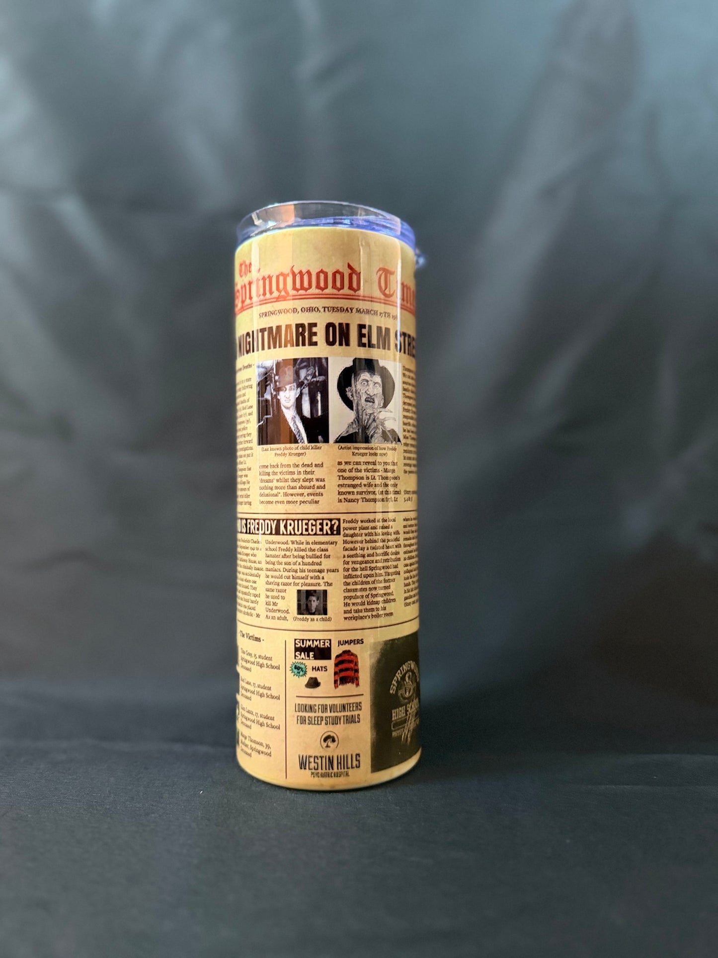 Nightmare On Elm Street Sublimated Tumbler